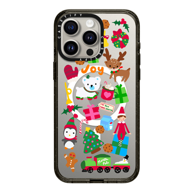 CASETiFY iPhone 15 Pro Max ケース ブラック インパクトケース MagSafe対応 Holiday Cheer casetify_artist