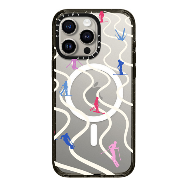 CASETiFY iPhone 15 Pro Max ケース ブラック インパクトケース MagSafe対応 Downhill Skiing casetify_artist