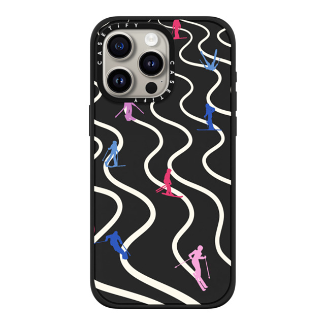 CASETiFY iPhone 15 Pro Max ケース マットブラック インパクトケース MagSafe対応 Downhill Skiing casetify_artist