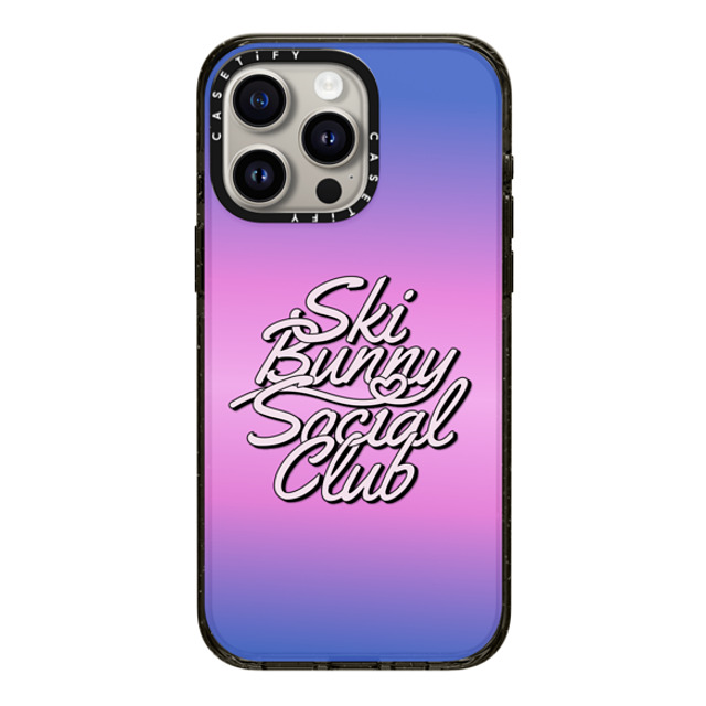 CASETiFY iPhone 15 Pro Max ケース ブラック インパクトケース Ski Bunny Social Club casetify_artist