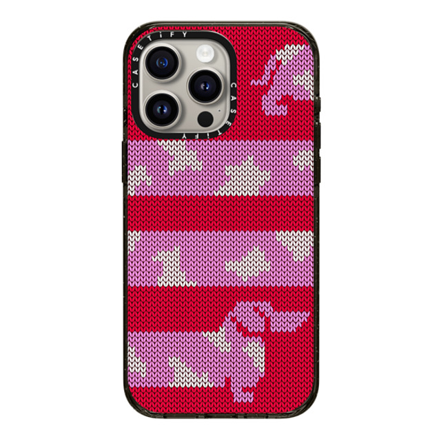 CASETiFY iPhone 15 Pro Max ケース ブラック インパクトケース MagSafe対応 Dachschund Sweater casetify_artist