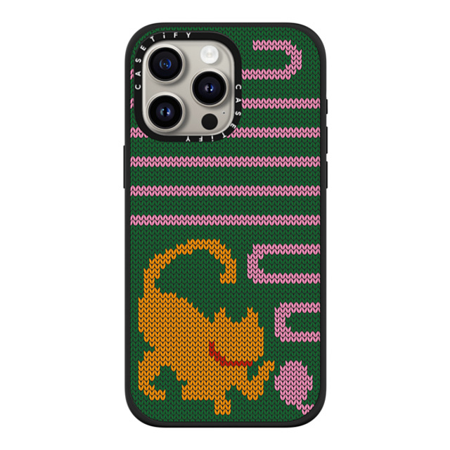 CASETiFY iPhone 15 Pro Max ケース マットブラック インパクトケース MagSafe対応 Cat Mas Sweater casetify_artist