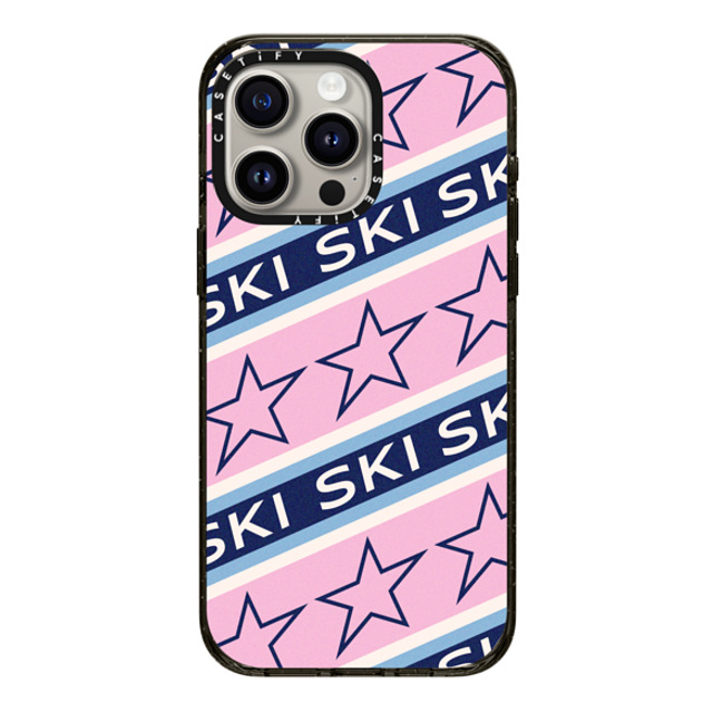 CASETiFY iPhone 15 Pro Max ケース ブラック インパクトケース Ski Star Stripes casetify_artist