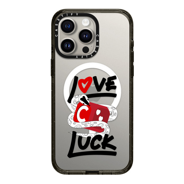 CASETiFY iPhone 15 Pro Max ケース ブラック インパクトケース MagSafe対応 Lucky Snake Dice casetify_artist