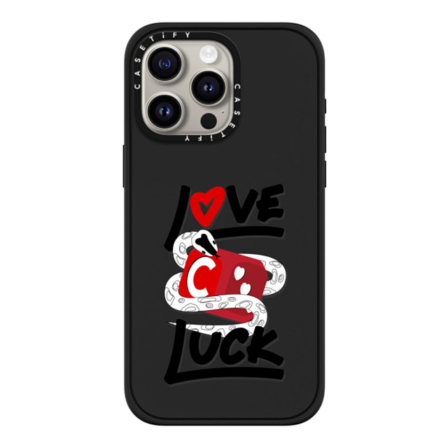 CASETiFY iPhone 15 Pro Max ケース マットブラック インパクトケース MagSafe対応 Lucky Snake Dice casetify_artist