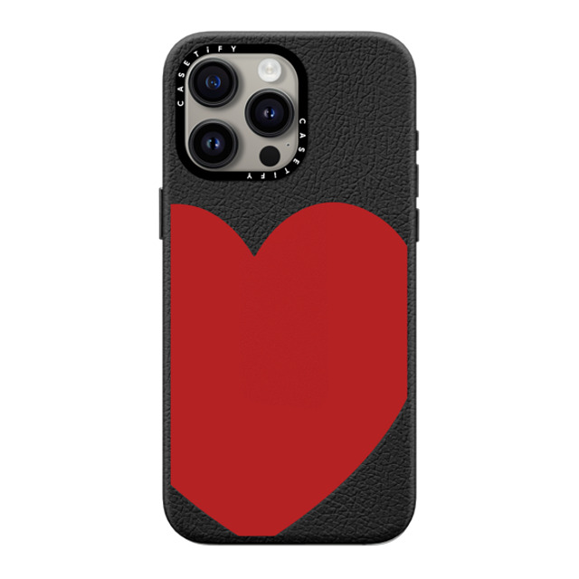 CASETiFY iPhone 15 Pro Max Case ジェットブラック ペブルケース MagSafe対応 Red Heart casetify_artist Back to School CASETiFY iPhone 15 Pro Max Case ジェットブラック ペブルケース MagSafe対応 Red Heart casetify_artist Back to School