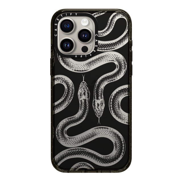 CASETiFY iPhone 15 Pro Max ケース ブラック インパクトケース Transparent Kingsnake casetify_artist