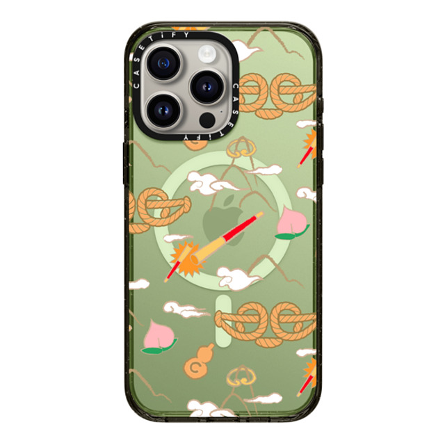 CASETiFY iPhone 15 Pro Max ケース ブラック インパクトケース MagSafe対応 QI TIAN Case casetify_artist