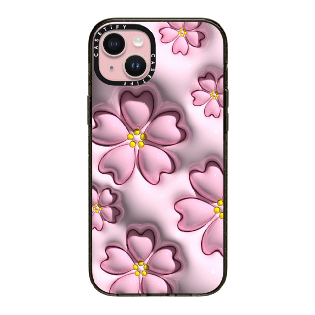 CASETiFY iPhone 15 Plus Case Black Impact Case MagSafe Compatible Floral フローラル Sakura Mother's Day CASETiFY iPhone 15 Plus Case Black Impact Case MagSafe Compatible Floral フローラル Sakura Mother's Day