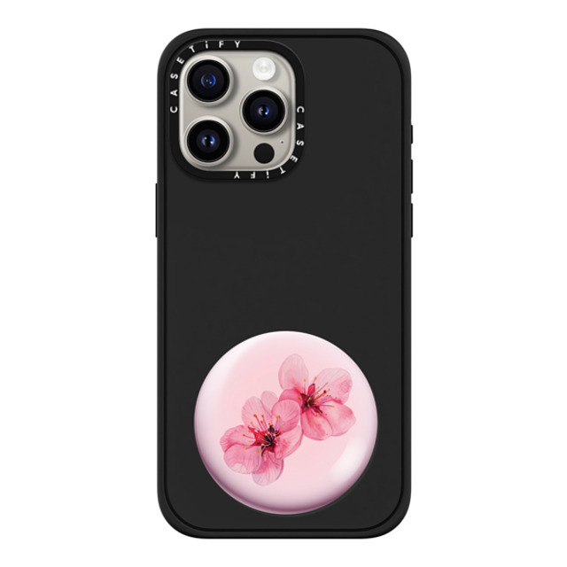 CASETiFY iPhone 15 Pro Max ケース マットブラック インパクトケース MagSafe対応 Sakura Raindrop Cake casetify_artist