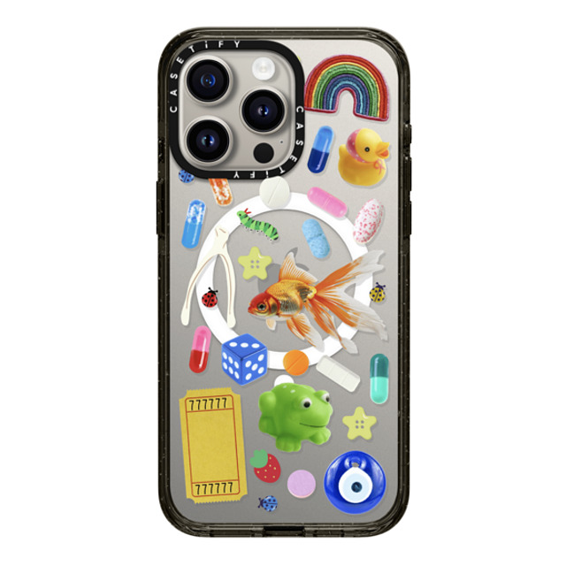 CASETiFY iPhone 15 Pro Max Case Black Impact Case MagSafe Compatible Happy Dose of Luck casetify_artist CASETiFY iPhone 15 Pro Max Case Black Impact Case MagSafe Compatible Happy Dose of Luck casetify_artist