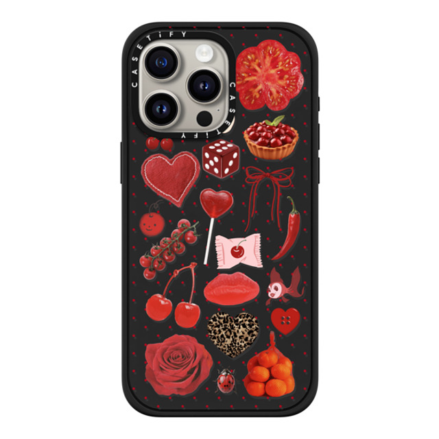 CASETiFY iPhone 15 Pro Max Case Matte Black Impact Case MagSafe Compatible Cherry-Picked Luck casetify_artist CASETiFY iPhone 15 Pro Max Case Matte Black Impact Case MagSafe Compatible Cherry-Picked Luck casetify_artist