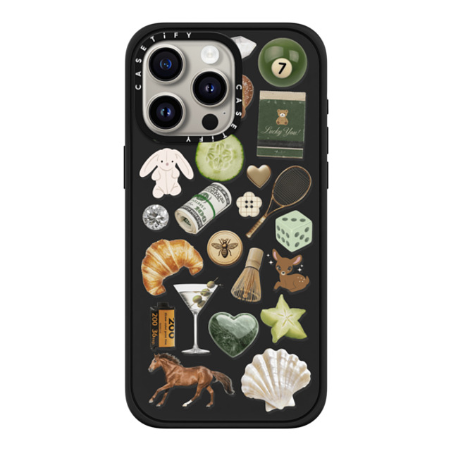 CASETiFY iPhone 15 Pro Max Case Matte Black Impact Case MagSafe Compatible Opulence Luck Club casetify_artist CASETiFY iPhone 15 Pro Max Case Matte Black Impact Case MagSafe Compatible Opulence Luck Club casetify_artist