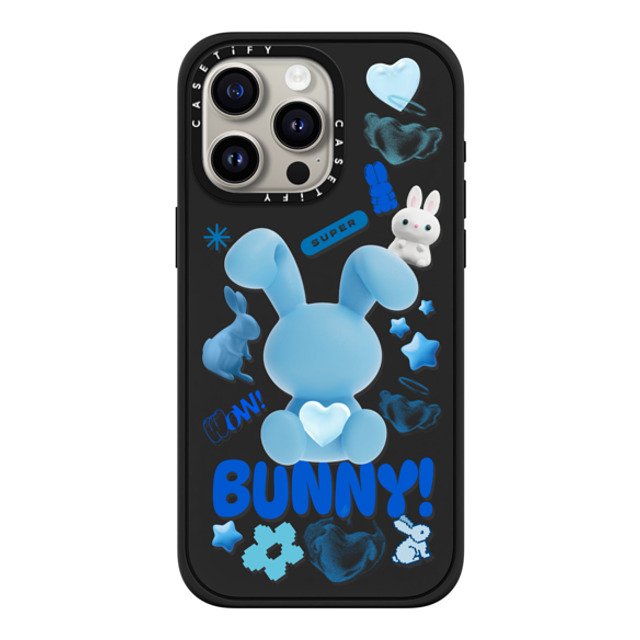 CASETiFY iPhone 15 Pro Max Case Matte Black Impact Case MagSafe Compatible Bunny Records casetify_artist CASETiFY iPhone 15 Pro Max Case Matte Black Impact Case MagSafe Compatible Bunny Records casetify_artist