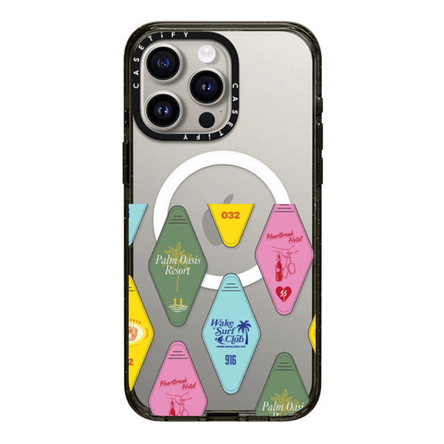 CASETiFY iPhone 15 Pro Max Case Black Impact Case MagSafe Compatible Resort Keys casetify_artist CASETiFY iPhone 15 Pro Max Case Black Impact Case MagSafe Compatible Resort Keys casetify_artist