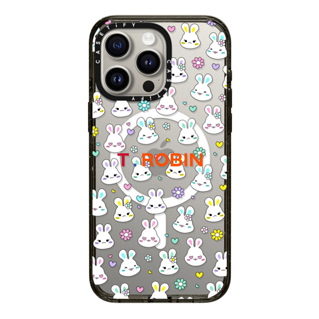CASETiFY iPhone 15 Pro Max Case Black Impact Case MagSafe Compatible Bunny Floral Custom Case casetify_artist CASETiFY iPhone 15 Pro Max Case Black Impact Case MagSafe Compatible Bunny Floral Custom Case casetify_artist