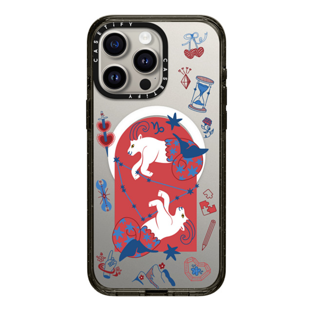 CASETiFY iPhone 15 Pro Max ケース ブラック インパクトケース MagSafe対応 Capricorn casetify_artist Father's Day CASETiFY iPhone 15 Pro Max ケース ブラック インパクトケース MagSafe対応 Capricorn casetify_artist Father's Day