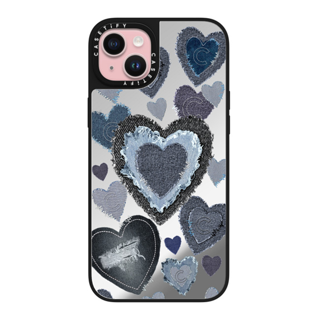 CASETiFY iPhone 15 Plus ケース Silver on Black ミラーケース MagSafe対応 Sweet Rebel Heart Case casetify_artist Father's Day CASETiFY iPhone 15 Plus ケース Silver on Black ミラーケース MagSafe対応 Sweet Rebel Heart Case casetify_artist Father's Day