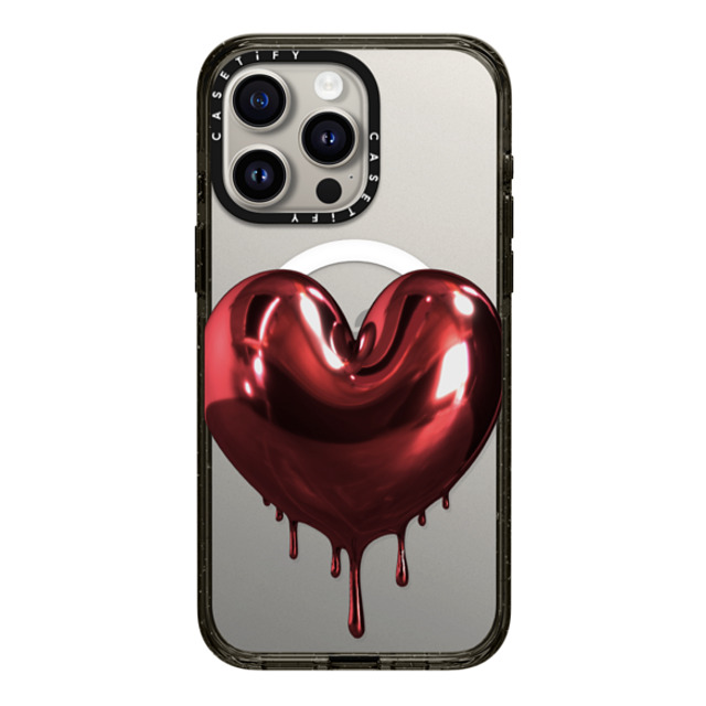 CASETiFY iPhone 15 Pro Max Case Black Impact Case MagSafe Compatible Red Metallic Heart casetify_artist Back to School CASETiFY iPhone 15 Pro Max Case Black Impact Case MagSafe Compatible Red Metallic Heart casetify_artist Back to School