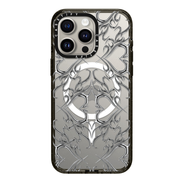 CASETiFY iPhone 15 Pro Max Case Black Impact Case MagSafe Compatible Metallic Heart casetify_artist Back to School CASETiFY iPhone 15 Pro Max Case Black Impact Case MagSafe Compatible Metallic Heart casetify_artist Back to School