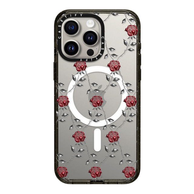 CASETiFY iPhone 15 Pro Max Case Black Impact Case MagSafe Compatible Metallic Rose casetify_artist Back to School CASETiFY iPhone 15 Pro Max Case Black Impact Case MagSafe Compatible Metallic Rose casetify_artist Back to School
