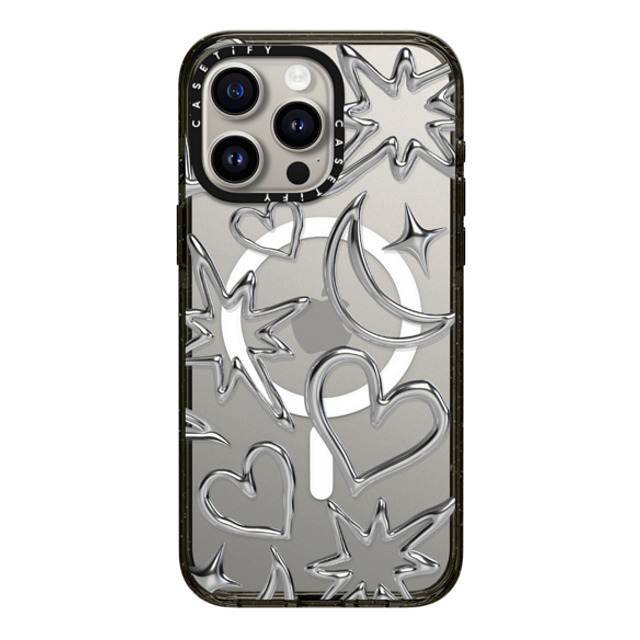CASETiFY iPhone 15 Pro Max Case Black Impact Case MagSafe Compatible Chrome Scribbles casetify_artist Back to School CASETiFY iPhone 15 Pro Max Case Black Impact Case MagSafe Compatible Chrome Scribbles casetify_artist Back to School