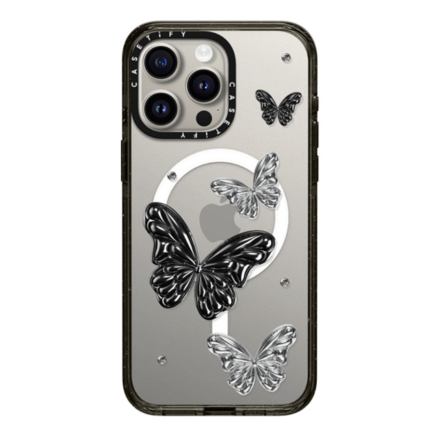 CASETiFY iPhone 15 Pro Max Case Black Impact Case MagSafe Compatible Metallic Butterfly casetify_artist Back to School CASETiFY iPhone 15 Pro Max Case Black Impact Case MagSafe Compatible Metallic Butterfly casetify_artist Back to School