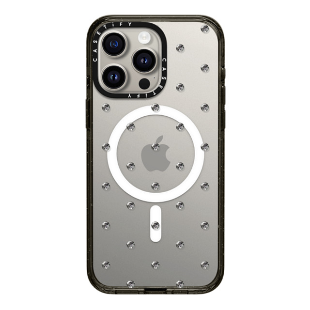 CASETiFY iPhone 15 Pro Max Case Black Impact Case MagSafe Compatible Silver Jewel Dot casetify_artist Back to School CASETiFY iPhone 15 Pro Max Case Black Impact Case MagSafe Compatible Silver Jewel Dot casetify_artist Back to School