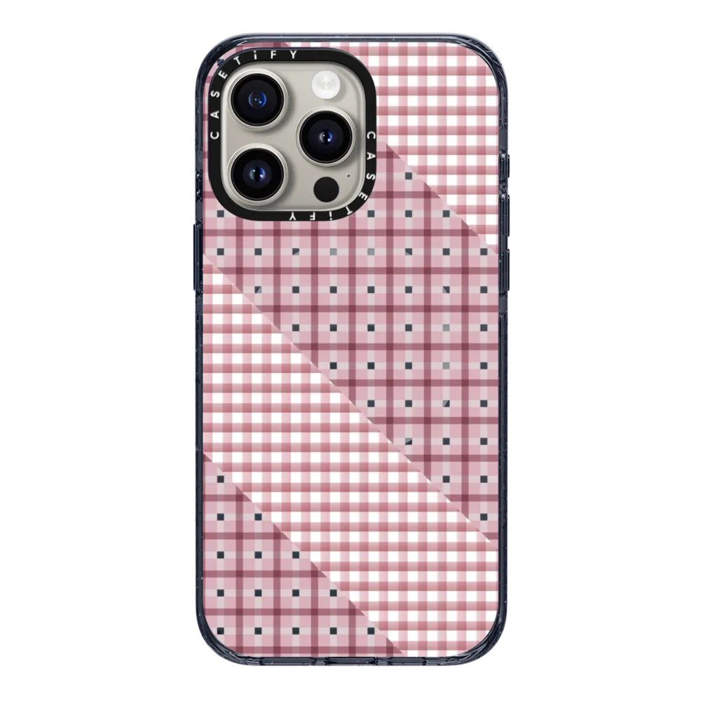 Impact iPhone 15 Pro Max Case MagSafe Compatible - Pink Gingham