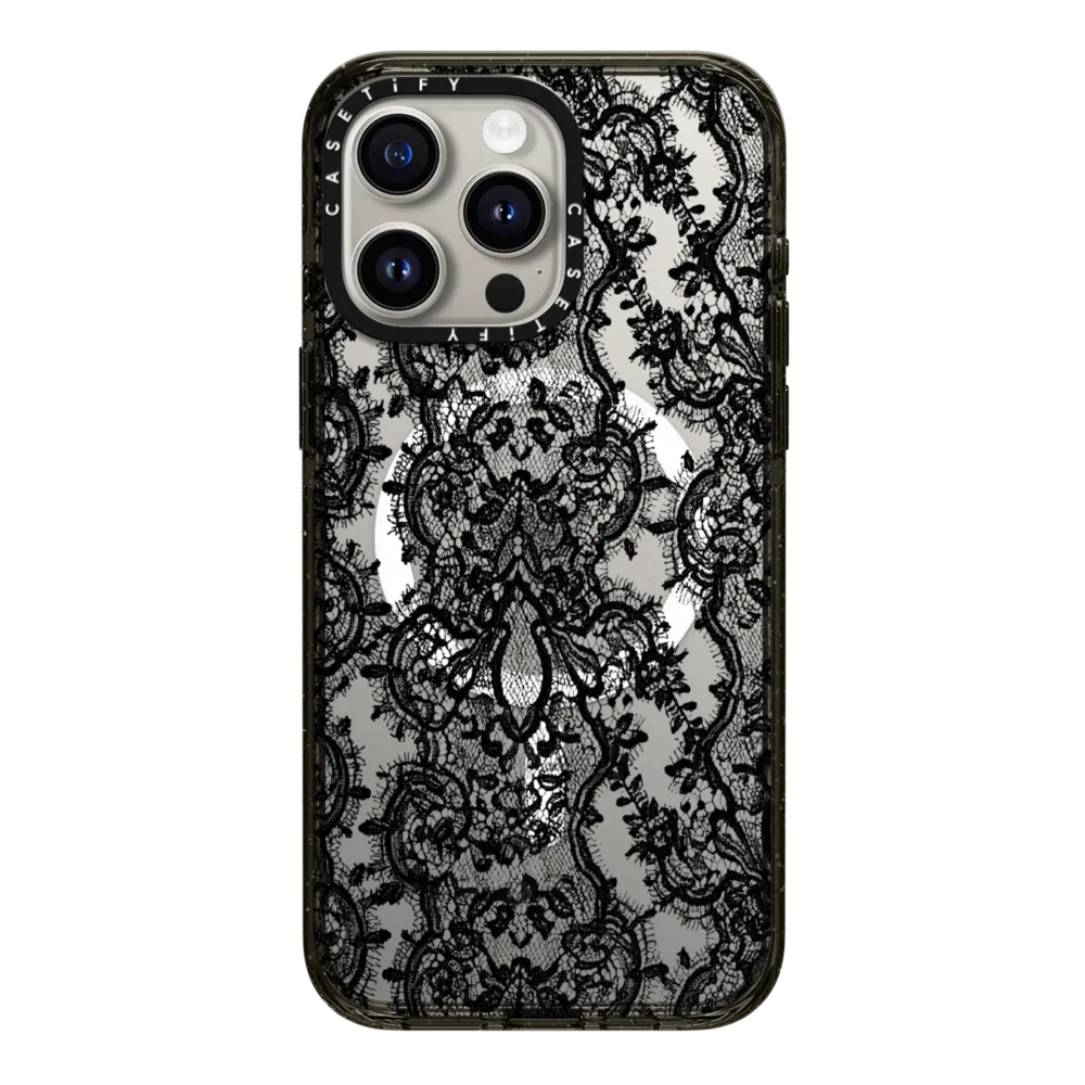 Impact iPhone 15 Pro Max Case MagSafe Compatible - Lace Pattern