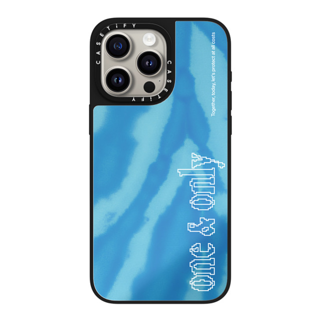 CASETiFY iPhone 15 Pro Max Case Silver on Black ミラーケース MagSafe対応 Quote,Typography River Blue Dye CASETiFY iPhone 15 Pro Max Case Silver on Black ミラーケース MagSafe対応 Quote,Typography River Blue Dye