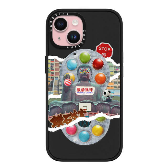 CASETiFY iPhone 15 ケース マットブラック インパクトケース MagSafe対応 HK Collage - Buddha casetify_artist