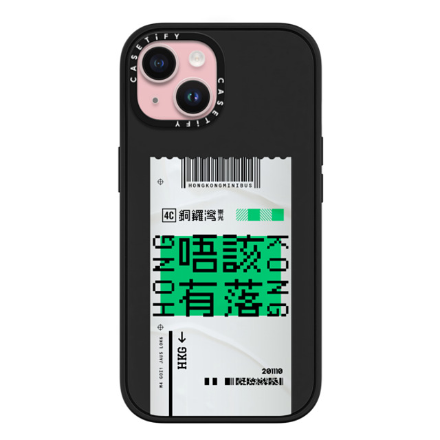 CASETiFY iPhone 15 ケース マットブラック インパクトケース MagSafe対応 Ticket - Minibus casetify_artist