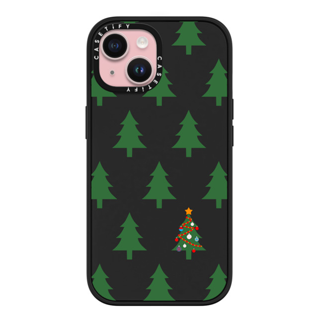 CASETiFY iPhone 15 ケース マットブラック インパクトケース MagSafe対応 O Christmas Tree casetify_artist