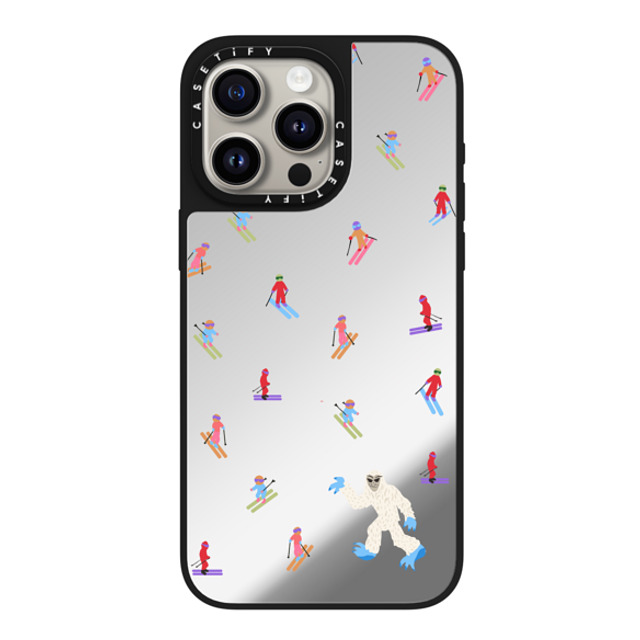 CASETiFY iPhone 15 Pro Max ケース Silver on Black ミラーケース MagSafe対応 Ski Free casetify_artist