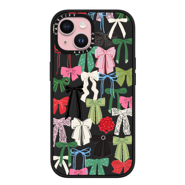 CASETiFY iPhone 15 ケース マットブラック インパクトケース MagSafe対応 Ribbon Put A Bow On It