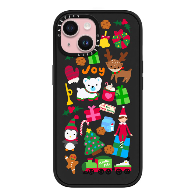 CASETiFY iPhone 15 ケース マットブラック インパクトケース MagSafe対応 Holiday Cheer casetify_artist