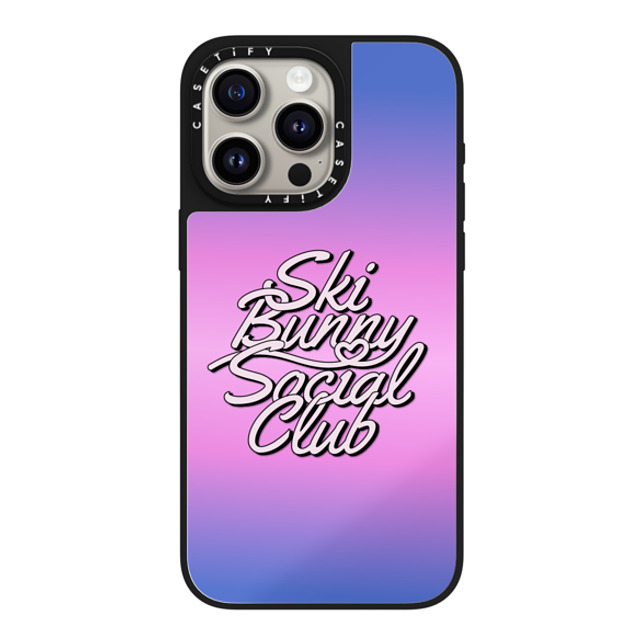 CASETiFY iPhone 15 Pro Max ケース Silver on Black ミラーケース MagSafe対応 Ski Bunny Social Club casetify_artist