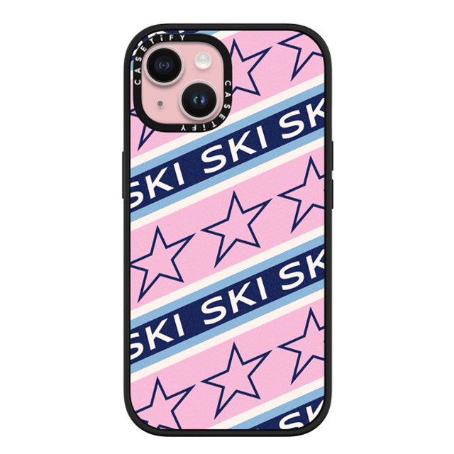 CASETiFY iPhone 15 ケース マットブラック インパクトケース MagSafe対応 Ski Star Stripes casetify_artist