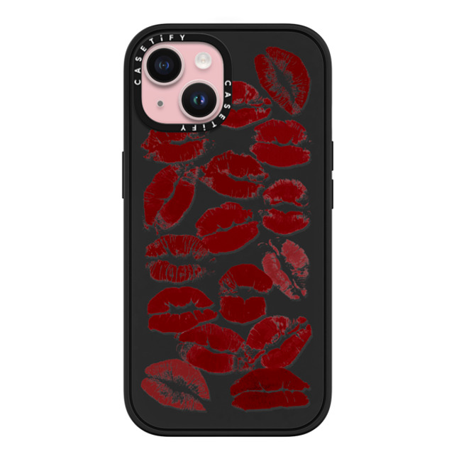 CASETiFY iPhone 15 Case Matte Black Impact Case MagSafe Compatible Hot Lips casetify_artist CASETiFY iPhone 15 Case Matte Black Impact Case MagSafe Compatible Hot Lips casetify_artist
