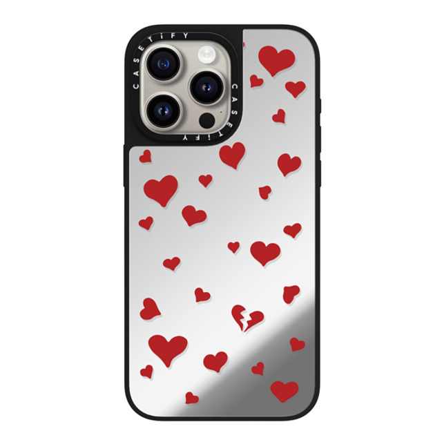 CASETiFY iPhone 15 Pro Max ケース Silver on Black ミラーケース MagSafe対応 Lost in Love casetify_artist