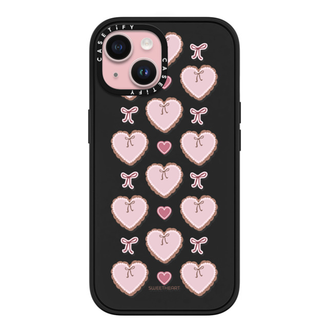 CASETiFY iPhone 15 ケース マットブラック インパクトケース MagSafe対応 Sweetheart pattern case casetify_artist