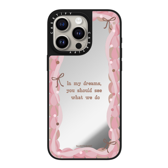 CASETiFY iPhone 15 Pro Max ケース Silver on Black ミラーケース MagSafe対応 Sweetheart quote case casetify_artist