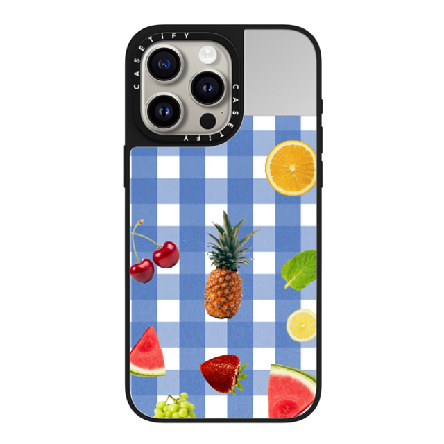 CASETiFY iPhone 15 Pro Max Case Silver on Black ミラーケース MagSafe対応 Fruit Medley casetify_artist CASETiFY iPhone 15 Pro Max Case Silver on Black ミラーケース MagSafe対応 Fruit Medley casetify_artist