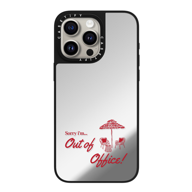 CASETiFY iPhone 15 Pro Max Case Silver on Black ミラーケース MagSafe対応 OOO Message casetify_artist CASETiFY iPhone 15 Pro Max Case Silver on Black ミラーケース MagSafe対応 OOO Message casetify_artist
