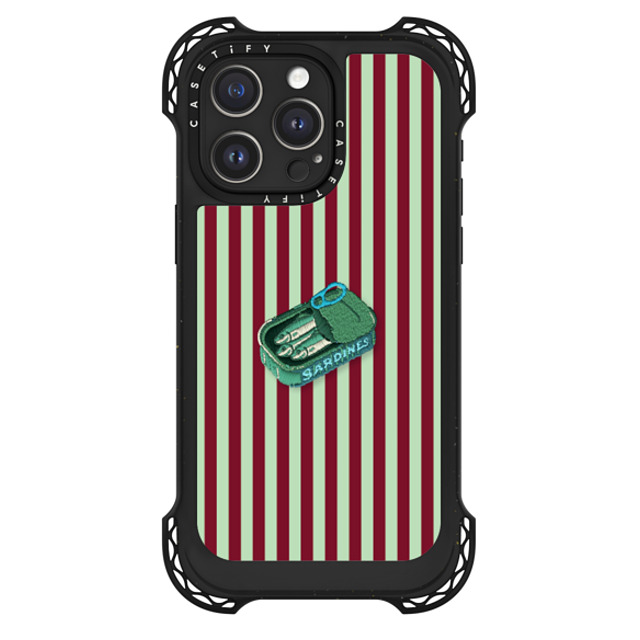 CASETiFY iPhone 15 Pro Max Case Black ウルトラ バウンスケース MagSafe対応 Food,Pattern Food,Pattern,Stripes Embroidered Sardine CASETiFY iPhone 15 Pro Max Case Black ウルトラ バウンスケース MagSafe対応 Food,Pattern Food,Pattern,Stripes Embroidered Sardine