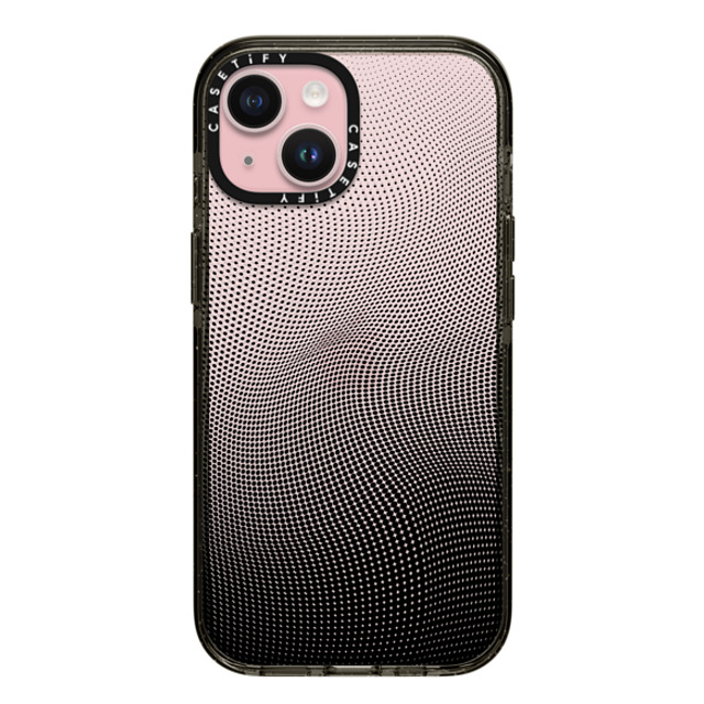 CASETiFY iPhone 15 ケース ブラック インパクトケース Checkered,Monochrome,Gradient Gradient Spots