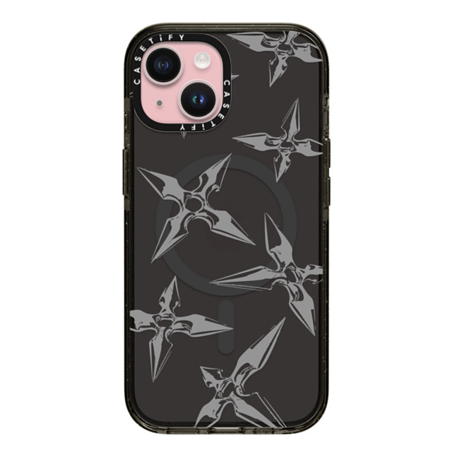 CASETiFY iPhone 15 ケース ブラック インパクトケース MagSafe対応 Pattern,Line Art Pattern,Monochrome,Line Art Ash Shuriken Father's Day CASETiFY iPhone 15 ケース ブラック インパクトケース MagSafe対応 Pattern,Line Art Pattern,Monochrome,Line Art Ash Shuriken Father's Day