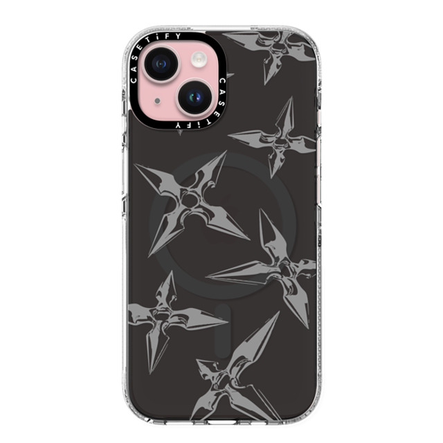CASETiFY iPhone 15 Case Clear Clear Case MagSafe Compatible Pattern,Line Art Pattern,Monochrome,Line Art Ash Shuriken Mother's Day CASETiFY iPhone 15 Case Clear Clear Case MagSafe Compatible Pattern,Line Art Pattern,Monochrome,Line Art Ash Shuriken Mother's Day