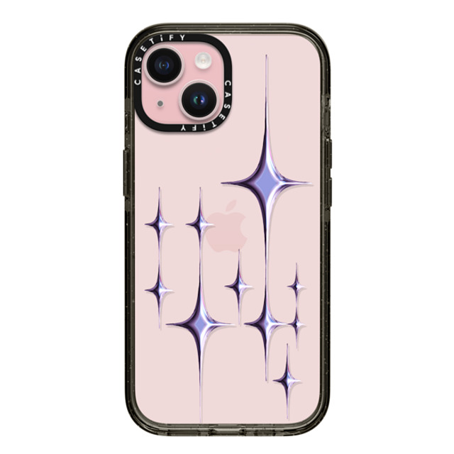 CASETiFY iPhone 15 Case ブラック インパクトケース Star Star Chrome Sparkles - Purple Mother's Day CASETiFY iPhone 15 Case ブラック インパクトケース Star Star Chrome Sparkles - Purple Mother's Day
